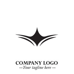 Elegant Black Crown Logo Symbol on a Clean White Background for Premium Branding Design