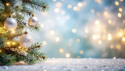 Joyful christmas celebration holiday decor winter wonderland festive environment close-up view capturing the spirit of the season with beautifully adorned christmas tree and lights