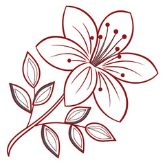 Elegant cherry blossom illustration for design