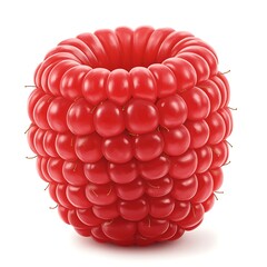 Perfect Fresh Raspberry isolated on white background in vibrant color