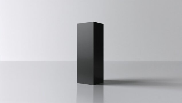 Black box for product mockup isolated on a white background