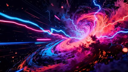 Colorful cosmic space vortex - Powered by Adobe