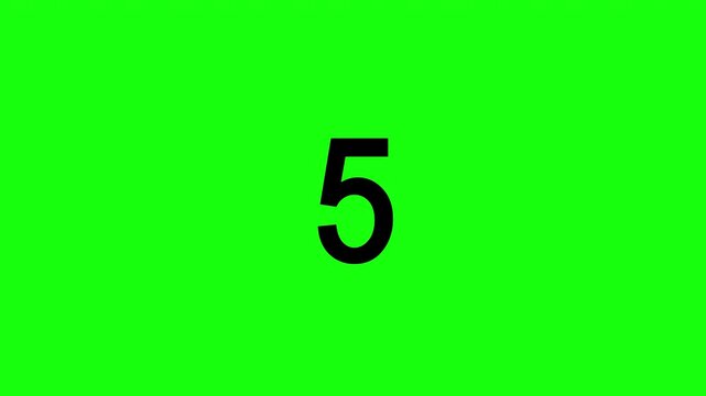 ten second countdown timer glitch animation, 10 to 0 seconds with zoom in effect on green background
