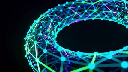 Abstract glowing network structure - Powered by Adobe