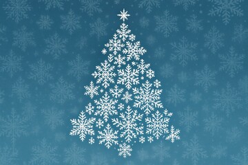 Snowflake tree festive background