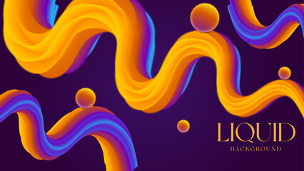 Obraz premium Colorful fluid wave gradient design.