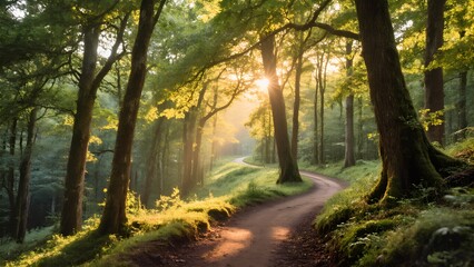 Obraz premium morning in the forest