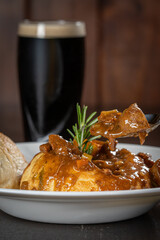 Steak and Guinness pie.