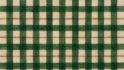 Fototapeta premium Rustic green plaid pattern.
