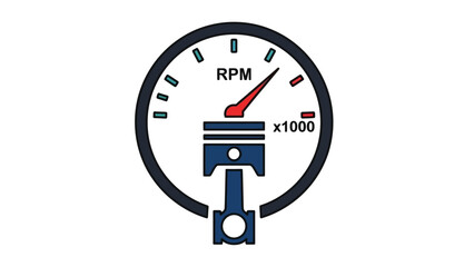 Hardcore Racing RPM Gauge with Turbo, Nitro, Track and Drifting Elements &mdash; Minimal Vector