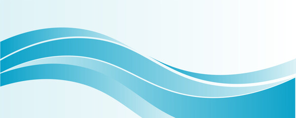Blue and white business wave banner background. vector