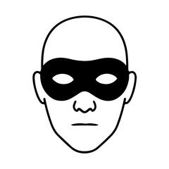 Fototapeta premium Masked face icon