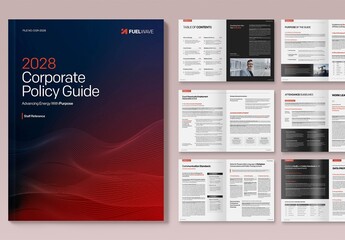 Corporate Brochure, Company Handbook & White Paper Report Template
