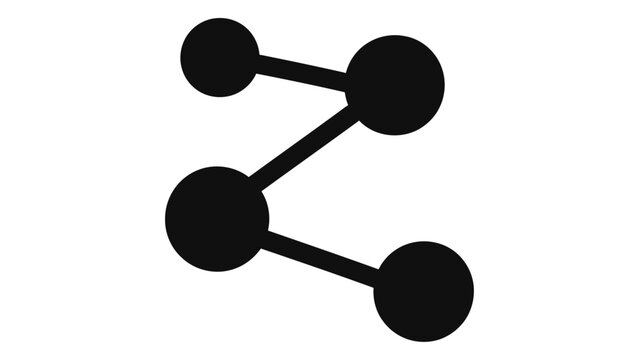 Abstract digital network icon illustrating essential data connection and conceptual linkage with interconnected nodes.