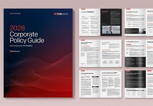 Corporate Brochure, Company Handbook & White Paper Report Template