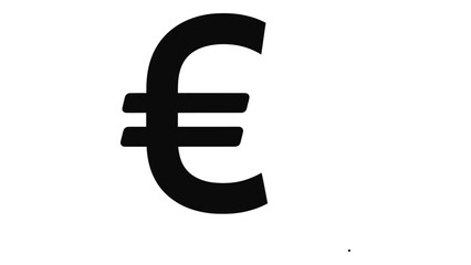 Euro currency symbol on a clean white background representing european finance, economy, and monetary transactions.