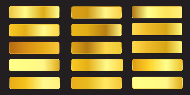 gold gradients metallic gradients set