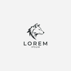 A stylized wolf head created with elegant line art strokes, perfect for branding, identity, and modern graphic design.