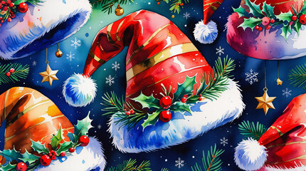 Christmas Santa Claus  hats pattern