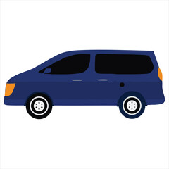 Family Van Trip, Subject: Minivan, Location: Urban Setting, Content Type: Illustration, Environment: Outdoor, Viewpoint: Side View, Concept: Travel