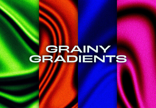 Set of Grainy Gradient Background Textures