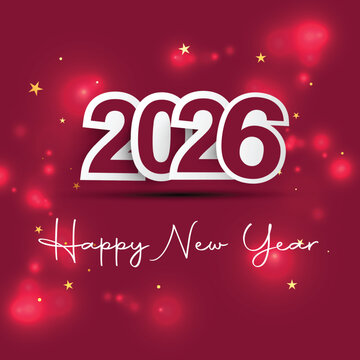 happy new year 2026 holiday background with star sparkling