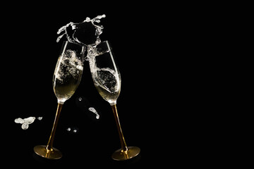 Happy New Year. Champagne Celebration