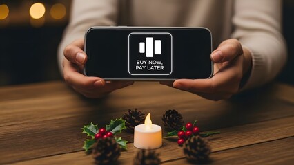 Holiday Shopping with Buy Now Pay Later Mobile Payment Solution for Festive Purchases