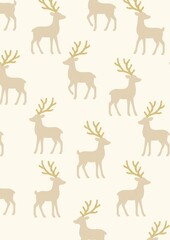 Obraz premium Elegant deer pattern wallpaper.