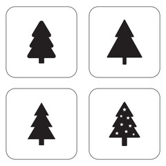 Obraz premium Clean & Simple Christmas Tree Vector Icons...