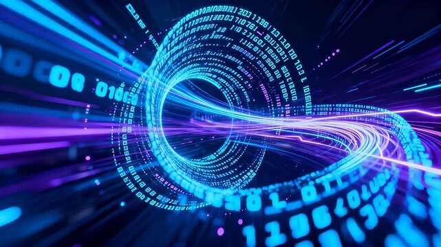 Digital data tunnel with binary code