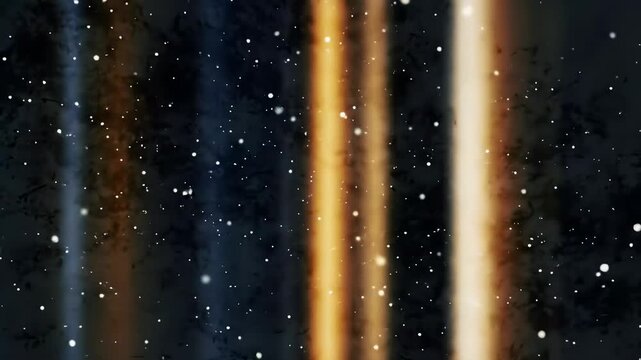 A mesmerizing seamless loop of ultra-fine film grain and microscopic dust swirling on a distressed dark background with warm orange and cool blue light leaks, evoking vintage analog film nostalgia