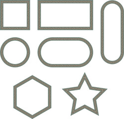Decorative Frames Set, Geometric Shapes and Borders for Labels, Stickers and Design
