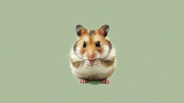 Adorable Hamster Portrait - A Cute and Cuddly Rodent Friend.