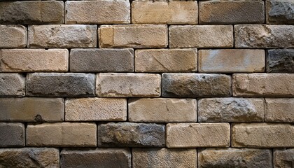 Fototapeta premium Block Wall Close Up Fragment Wall Stone Block Background
