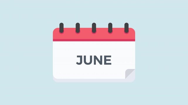 Looping calendar animation showing smooth monthly page transition with soft paper peel revealing a new month on a clean minimal background rendered in detailed style prores alpha channel 4k 60fps