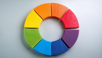 Circle Shape Divided Into Colorful Segments Version With 10 To 16 Parts Can Be Used As Infographics Element