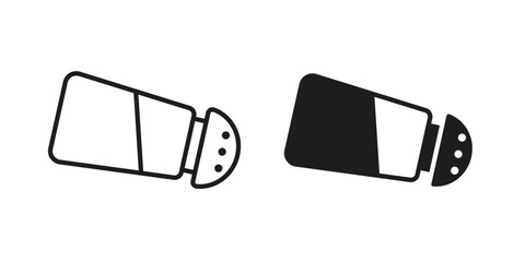 Salt and pepper shakers icon on white background. Stock vector icon