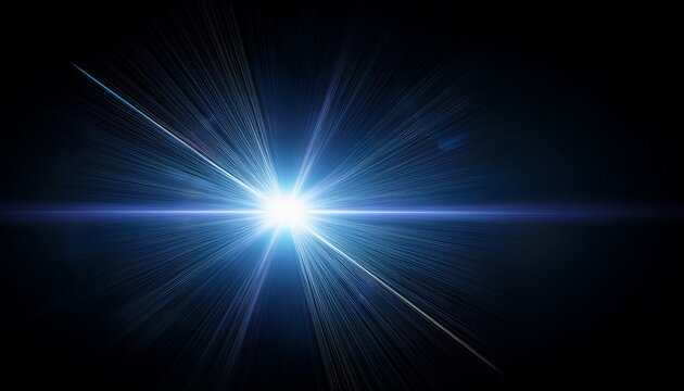 Abstract Lens Flare On Dark Background - Powered by Adobe