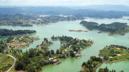 Guatape Town from La Piedra, Medellin, Colombia
