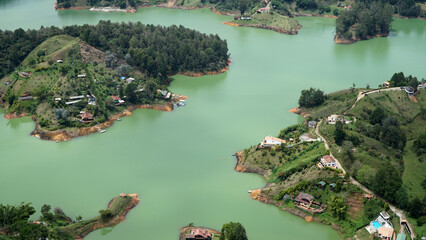 Guatape Town from La Piedra, Medellin, Colombia