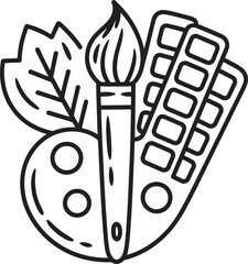 Artistic tools and supplies for painting and creativity