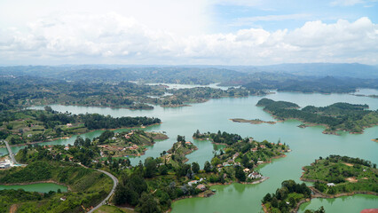 Guatape Town from La Piedra, Medellin, Colombia