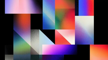 Geometric Color Palette: A vibrant display of geometric shapes and gradients creates a dynamic and modern visual. The interplay of colors and forms offers a visual feast