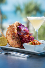 Whole deep fried snapper