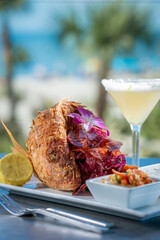 Whole deep fried snapper