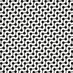 Seamless dot pattern. Diagonal zigzags. Geometric line Vector. Minimalist modern texture