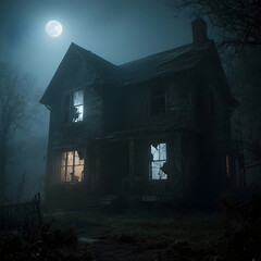 haunted house in the woods