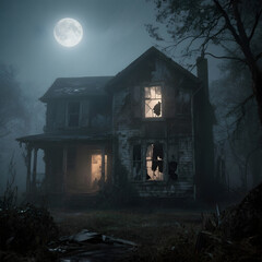 haunted house in the woods