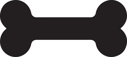 Dog bone silhouette vector icon illustration